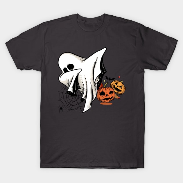 Ghost Halloween Dab Dance T-Shirt by Etopix